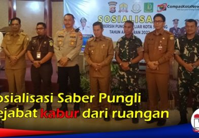 Sosialisasi saber pungli yang di laksanakan oleh Inspektorat Kota Serang ada beberapa Pejabat kabur dari ruangan