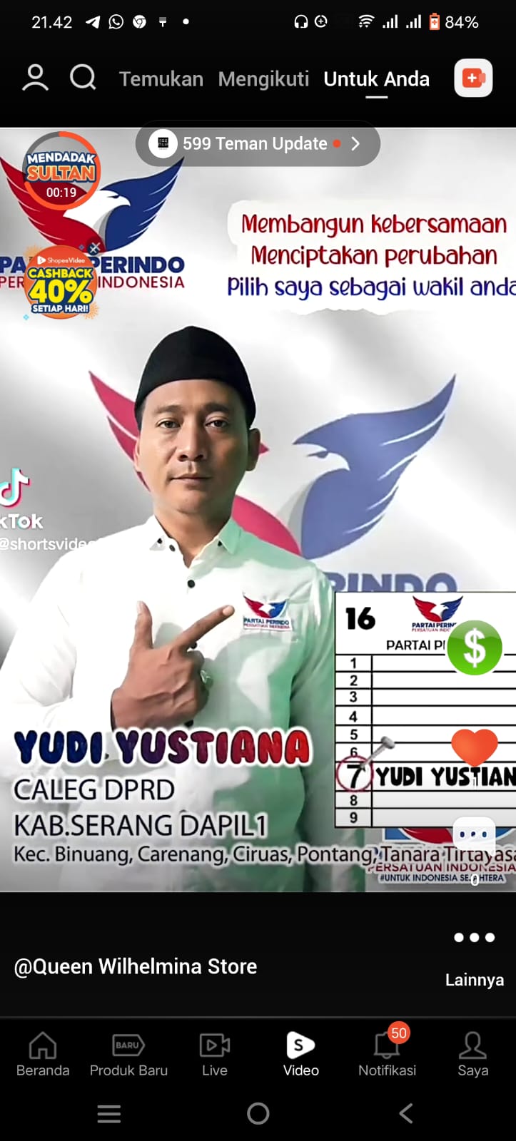 Calon Legislatif Dapil 1 no urut : 7 Partai Perindo Kabupaten Serang Yudi Yustiana ,Bersatu Untuk Maju Dan Mandiri Mensejahterakan Masyarakat . Calon Legislatif Dapil 1 no urut : 7 Partai Perindo Kabupaten Serang Yudi Yustiana ,Bersatu Untuk Maju Dan Mandiri Mensejahterakan Masyarakat .