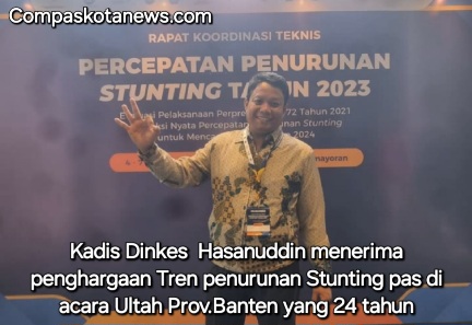 Kadinkes Kota Serang Hasanuddin Raih Penghargaan atas Tren Penurunan Stunting, Diacara Ultah Pemprov Banten yang ke 24 Tahun Kadinkes Kota Serang Hasanuddin Raih Penghargaan atas Tren Penurunan Stunting, Diacara Ultah Pemprov Banten yang ke 24 Tahun