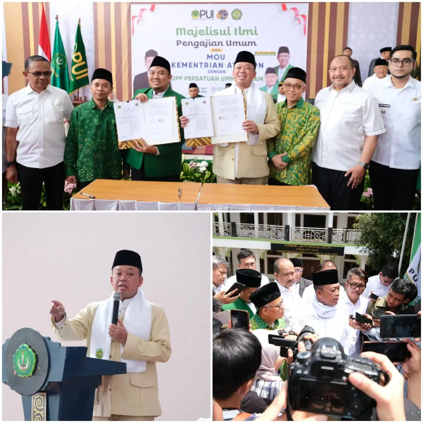 Menteri Nusron dan Ketua DPP PUI Teken MoU, Dorong Pemanfaatan Tanah Wakaf secara Produktif Menteri Nusron dan Ketua DPP PUI Teken MoU, Dorong Pemanfaatan Tanah Wakaf secara Produktif