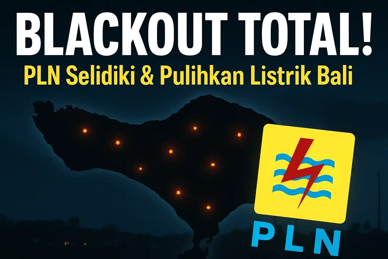 Blackout Total di Bali, PLN Bergerak Cepat Selidiki Penyebabnya Blackout Total di Bali, PLN Bergerak Cepat Selidiki Penyebabnya