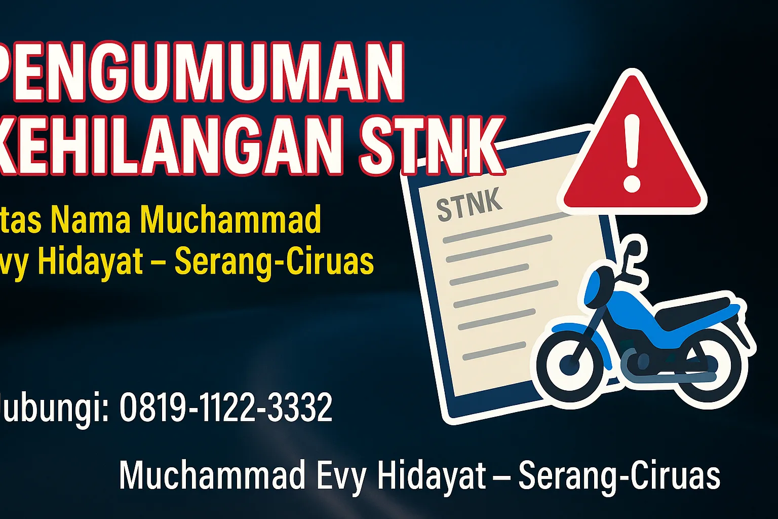 PENGUMUMAN KEHILANGAN PENGUMUMAN KEHILANGAN