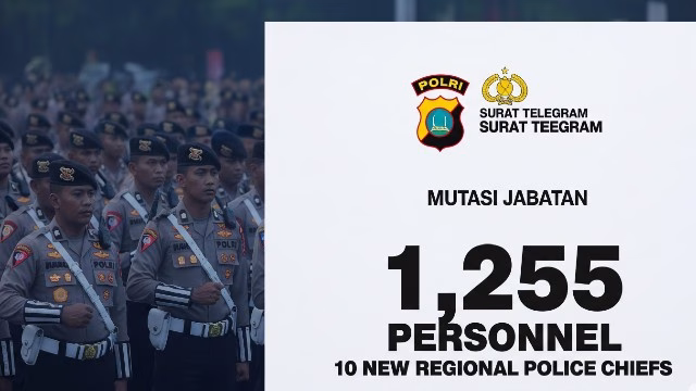 Mutasi Besar-besaran di Tubuh Polri: 1.255 Personel Dimutasi, Termasuk 10 Kapolda Baru Mutasi Besar-besaran di Tubuh Polri: 1.255 Personel Dimutasi, Termasuk 10 Kapolda Baru