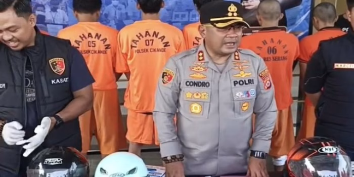 Polres Serang Tangkap 9 Pelaku Kejahatan Jalanan, Dua di Antaranya Ditembak Saat Melawan Petugas