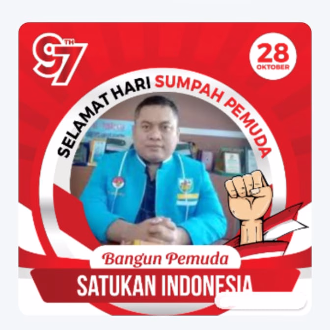 Dr. H. Ali Hanafiah, SH. SE. M. Si. Mengucapkan ” Selamat Hari Sumpah Pemuda Ke 97″ Pemuda Pemudi Bergerak Indonesia Bersatu” 28 Oktober 2025. Dr. H. Ali Hanafiah, SH. SE. M. Si. Mengucapkan ” Selamat Hari Sumpah Pemuda Ke 97″ Pemuda Pemudi Bergerak Indonesia Bersatu” 28 Oktober 2025.