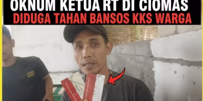 Oknum Ketua RT di Ciomas Diduga Tahan Bantuan Sosial KKS Warga, Penerima Mengaku Tak Pernah Terima Uang