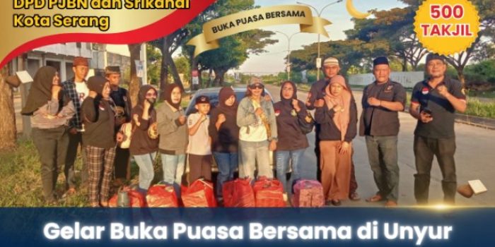 DPD PJBN dan Srikandi Kota Serang Bagikan 500 Takjil dan Gelar Buka Puasa Bersama di Unyur