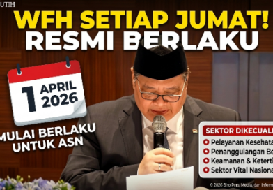 Kebijakan WFH ASN Setiap Jumat Resmi Berlaku Mulai 1 April 2026, Ini Sektor yang Dikecualikan Kebijakan WFH ASN Setiap Jumat Resmi Berlaku Mulai 1 April 2026, Ini Sektor yang Dikecualikan