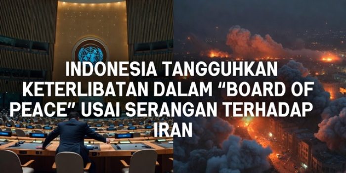 Indonesia Tangguhkan Keterlibatan dalam Board of Peace Usai Serangan terhadap Iran