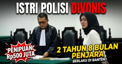 Istri Anggota Polisi di Banten Divonis 2 Tahun 8 Bulan Penjara dalam Kasus Penipuan Rp500 Juta Istri Anggota Polisi di Banten Divonis 2 Tahun 8 Bulan Penjara dalam Kasus Penipuan Rp500 Juta