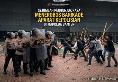 Mapolda Banten Gelar Simulasi Sispamkota Hadapi May Day, Massa Uji Tembus Barikade Polisi Mapolda Banten Gelar Simulasi Sispamkota Hadapi May Day, Massa Uji Tembus Barikade Polisi