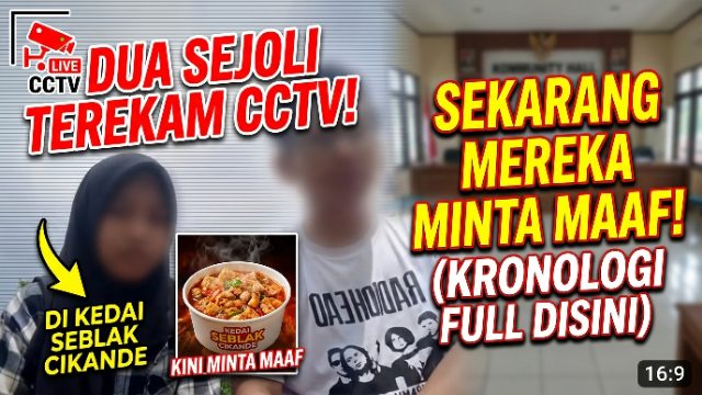Dua Sejoli Terekam CCTV di Kedai Seblak Cikande, Kini Minta Maaf Dua Sejoli Terekam CCTV di Kedai Seblak Cikande, Kini Minta Maaf
