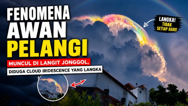 Jonggol Dikejutkan Fenomena Langit Berwarna Seperti Pelangi