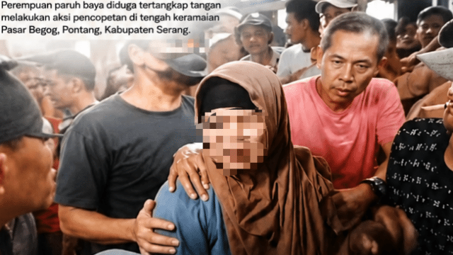 Diduga Copet Dompet Berisi Rp3 Juta di Pasar Begog Serang, Perempuan Paruh Baya Diamankan Warga Diduga Copet Dompet Berisi Rp3 Juta di Pasar Begog Serang, Perempuan Paruh Baya Diamankan Warga