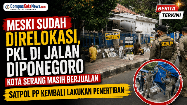Meski Sudah Direlokasi, PKL di Jalan Diponegoro Kota Serang Masih Berjualan, Satpol PP Kembali Lakukan Penertiban Meski Sudah Direlokasi, PKL di Jalan Diponegoro Kota Serang Masih Berjualan, Satpol PP Kembali Lakukan Penertiban