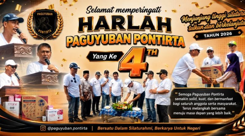 Harlah ke-4 Paguyuban Pontirta, Perkuat Silaturahmi dan Kepedulian Sosial di Tengah Masyarakat Harlah ke-4 Paguyuban Pontirta, Perkuat Silaturahmi dan Kepedulian Sosial di Tengah Masyarakat