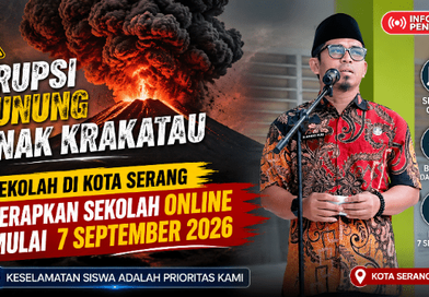 Erupsi Gunung Anak Krakatau, Sekolah di Kota Serang Terapkan Sekolah Online Mulai 7 September 2026