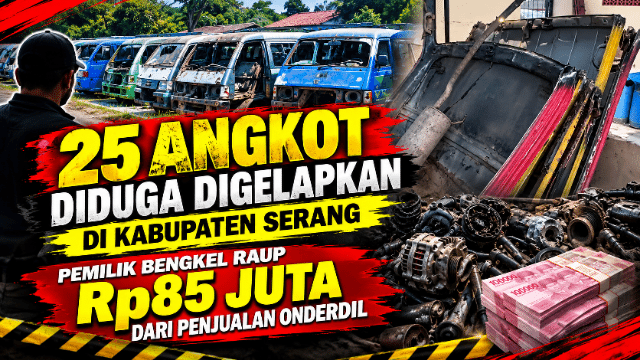 25 Angkot Diduga Digelapkan di Kabupaten Serang, Pemilik Bengkel Raup Rp85 Juta dari Penjualan Onderdil 25 Angkot Diduga Digelapkan di Kabupaten Serang, Pemilik Bengkel Raup Rp85 Juta dari Penjualan Onderdil