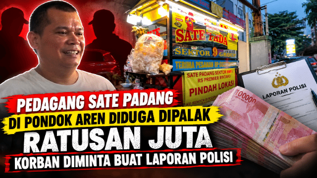 Pedagang Sate Padang di Pondok Aren Diduga Dipalak, Korban Diminta Buat Laporan Polisi