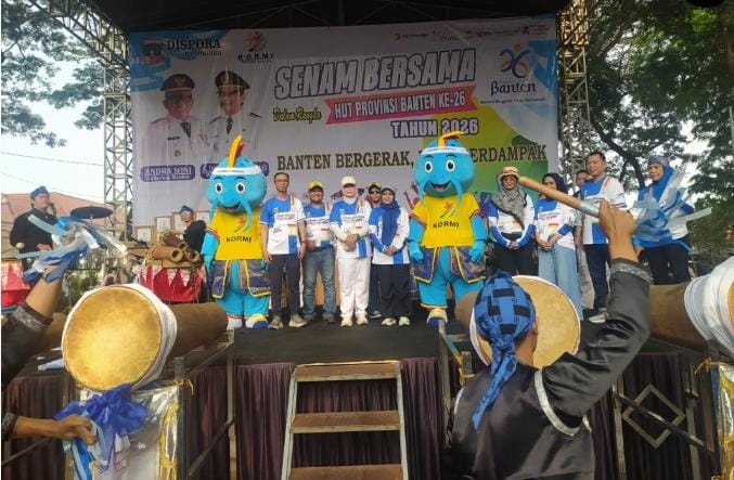 Hampir 4.000 Peserta Meriahkan Senam Bersama HUT ke-26 Provinsi Banten