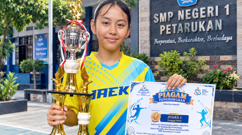 Membanggakan!Cantika Siswa SMPN 1 Petarukan Sabet Juara Pertama Kejuaraan Bulutangkis Se -Kabupaten Pemalang Membanggakan!Cantika Siswa SMPN 1 Petarukan Sabet Juara Pertama Kejuaraan Bulutangkis Se -Kabupaten Pemalang